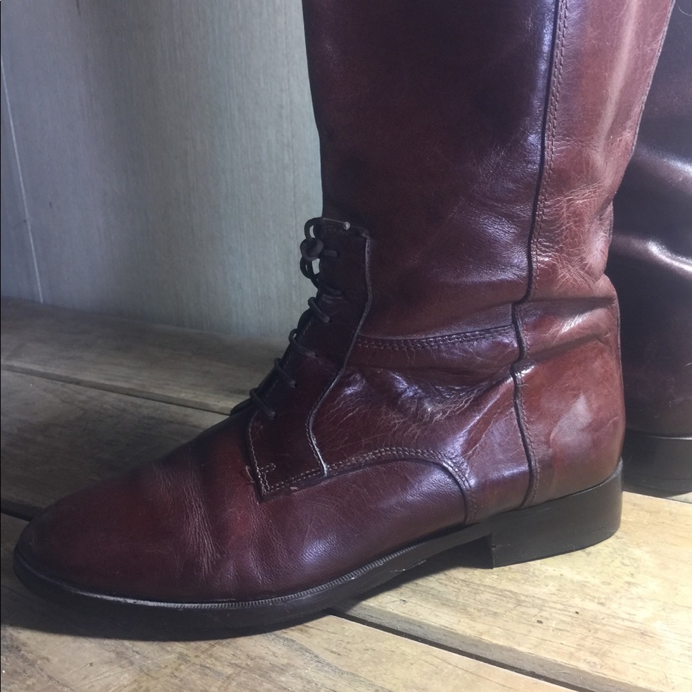 Marc Alpert brown leather riding boots - Picture 6 of 8
